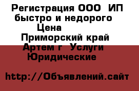 Регистрация ООО, ИП быстро и недорого › Цена ­ 1 000 - Приморский край, Артем г. Услуги » Юридические   